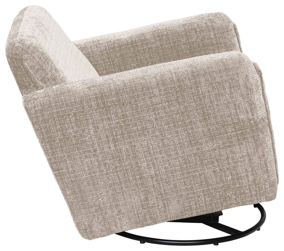 SESSEL in Chenille Taupe  - Taupe/Schwarz, Basics, Textil/Metall (76/78/81cm) - Livetastic