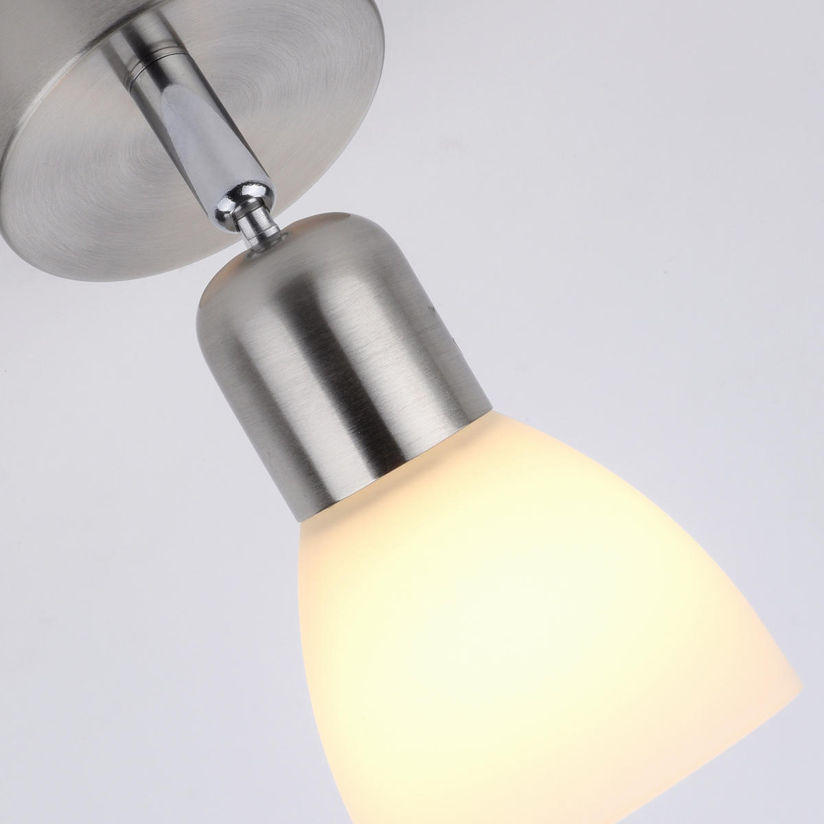 ZIDNA LAMPA - boja nerđajućeg čelika, Osnovno, staklo/metal (17,5/14,5/18cm)