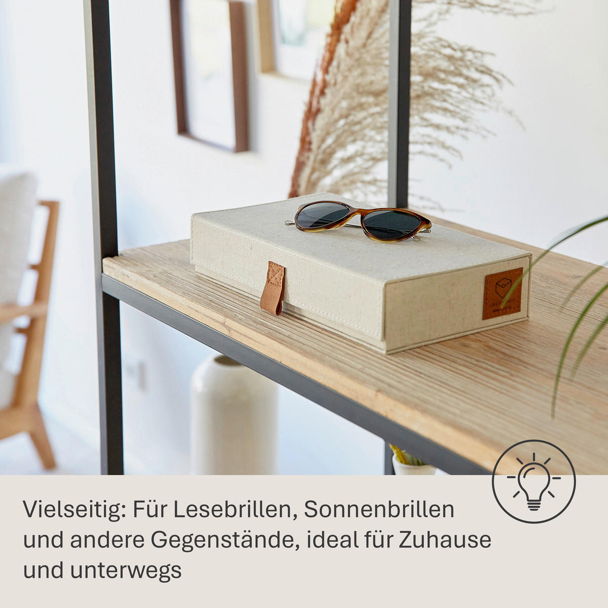 BRILLENBOX - Beige, Basics, Karton/Textil (30/17/6cm) - Store It