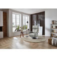 RELAXSESSEL in Leder Silberfarben  - Edelstahlfarben/Silberfarben, Design, Leder/Metall (78/112/85cm) - Cantus