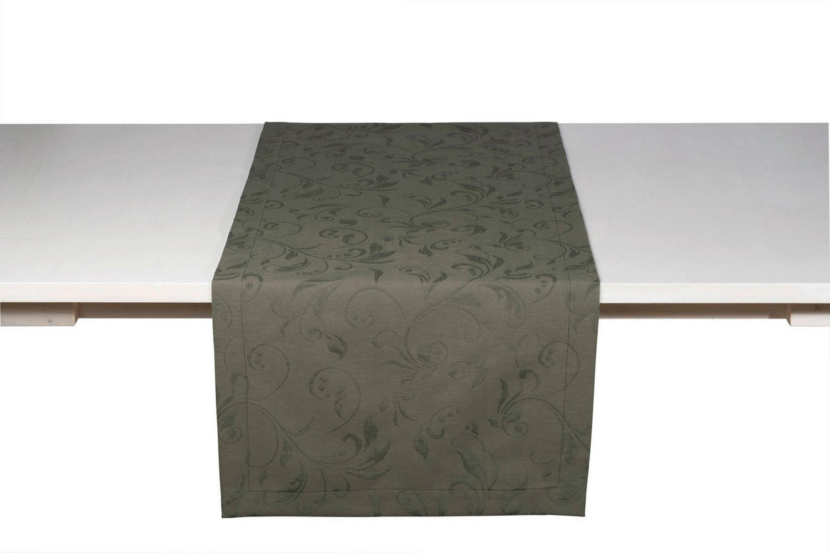 TISCHLÄUFER 50/150 cm  - Olivgrün, Basics, Textil (50/150cm) - Pichler
