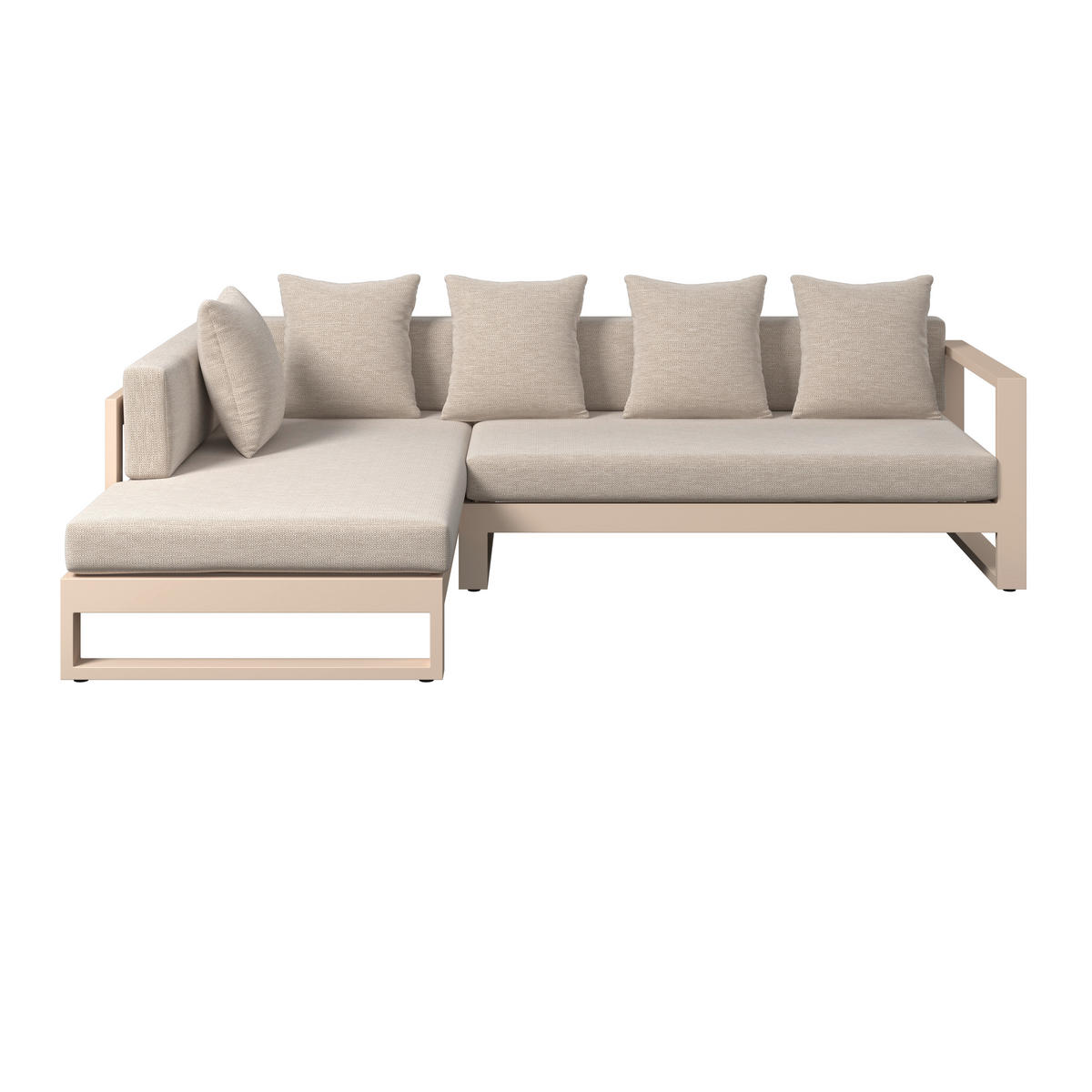 LOUNGE GARNITÚRA 3 részes  180/248 cm   - bézs, Design, Üveg/textil (180/248cm) - Amatio