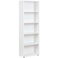 REGÁL, bílá, 60/180/30 cm - bílá/černá, Basics, kompozitní dřevo/plast (60/180/30cm) - MID.YOU
