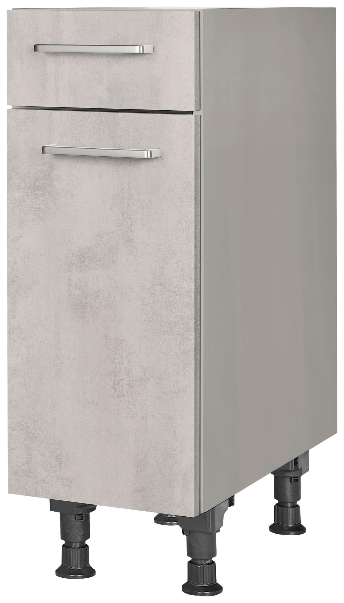 SCHUBKASTENUNTERSCHRANK 30/87/56 cm  in Hellgrau  - Edelstahlfarben/Hellgrau, MODERN, Holzwerkstoff/Metall (30/87/56cm) - Nobilia