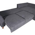 ECKSOFA Dunkelgrau Cord  - Dunkelgrau/Buchefarben, Design, Holz/Textil (271/165cm) - Carryhome