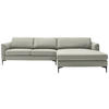 ECKSOFA in Flachgewebe Naturfarben  310/195 cm  - Schwarz/Naturfarben, Design, Textil/Metall (310/195cm) - Schöner Wohnen