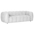BIGSOFA in Chenille Hellgrau - Hellgrau/Schwarz, KONVENTIONELL, Kunststoff/Textil (217/74/100cm) - Carryhome