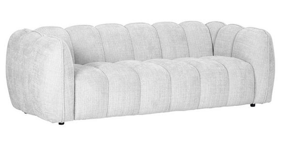 BIGSOFA in Chenille Hellgrau - Hellgrau/Schwarz, KONVENTIONELL, Kunststoff/Textil (217/74/100cm) - Carryhome