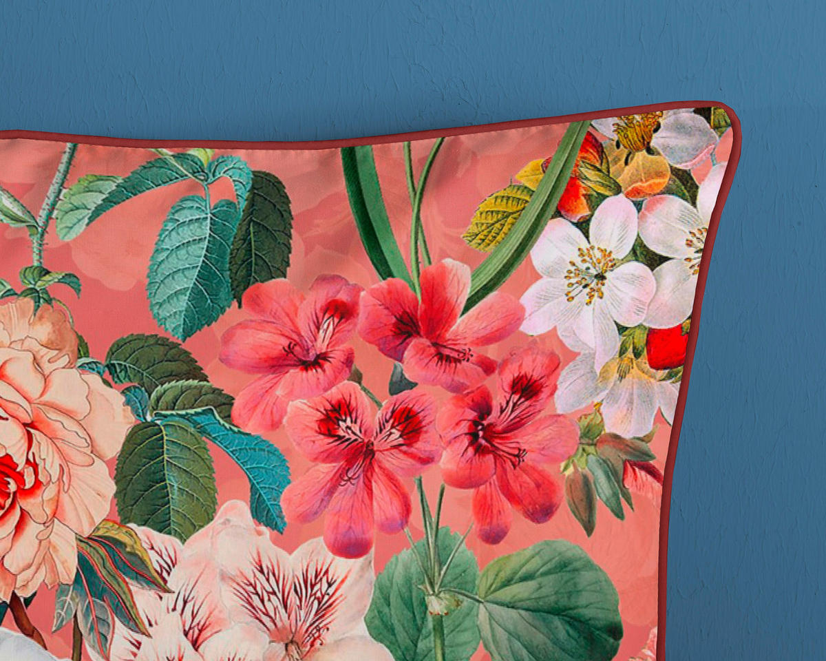 WENDEBETTWÄSCHE Amalia Satin 155/220 cm  - Rot/Terracotta, Natur, Textil (155/220cm)