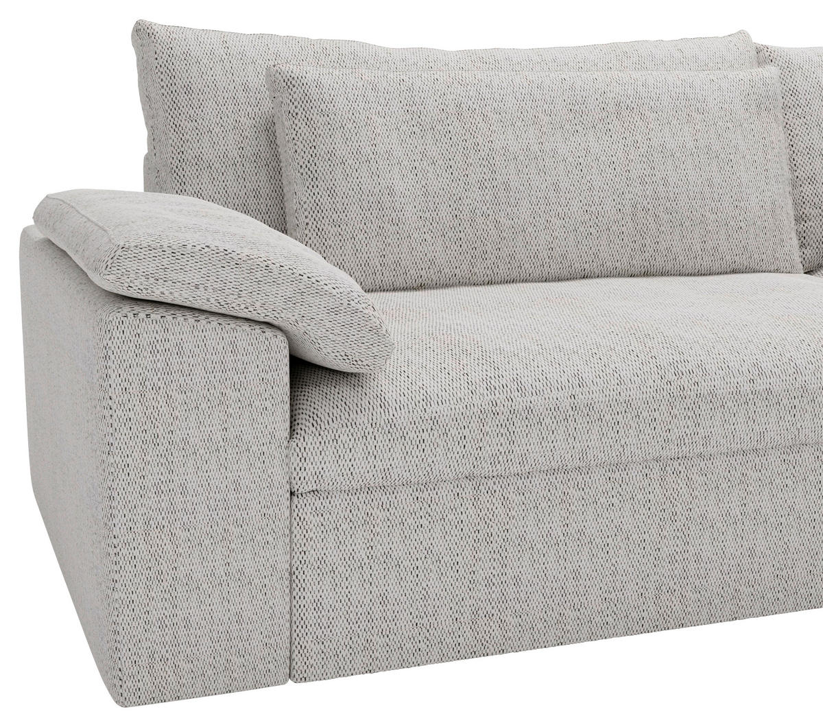 ECKSOFA  in Webstoff Grau  306/198 cm  - Schwarz/Grau, MODERN, Kunststoff/Textil (306/198cm) - Carryhome