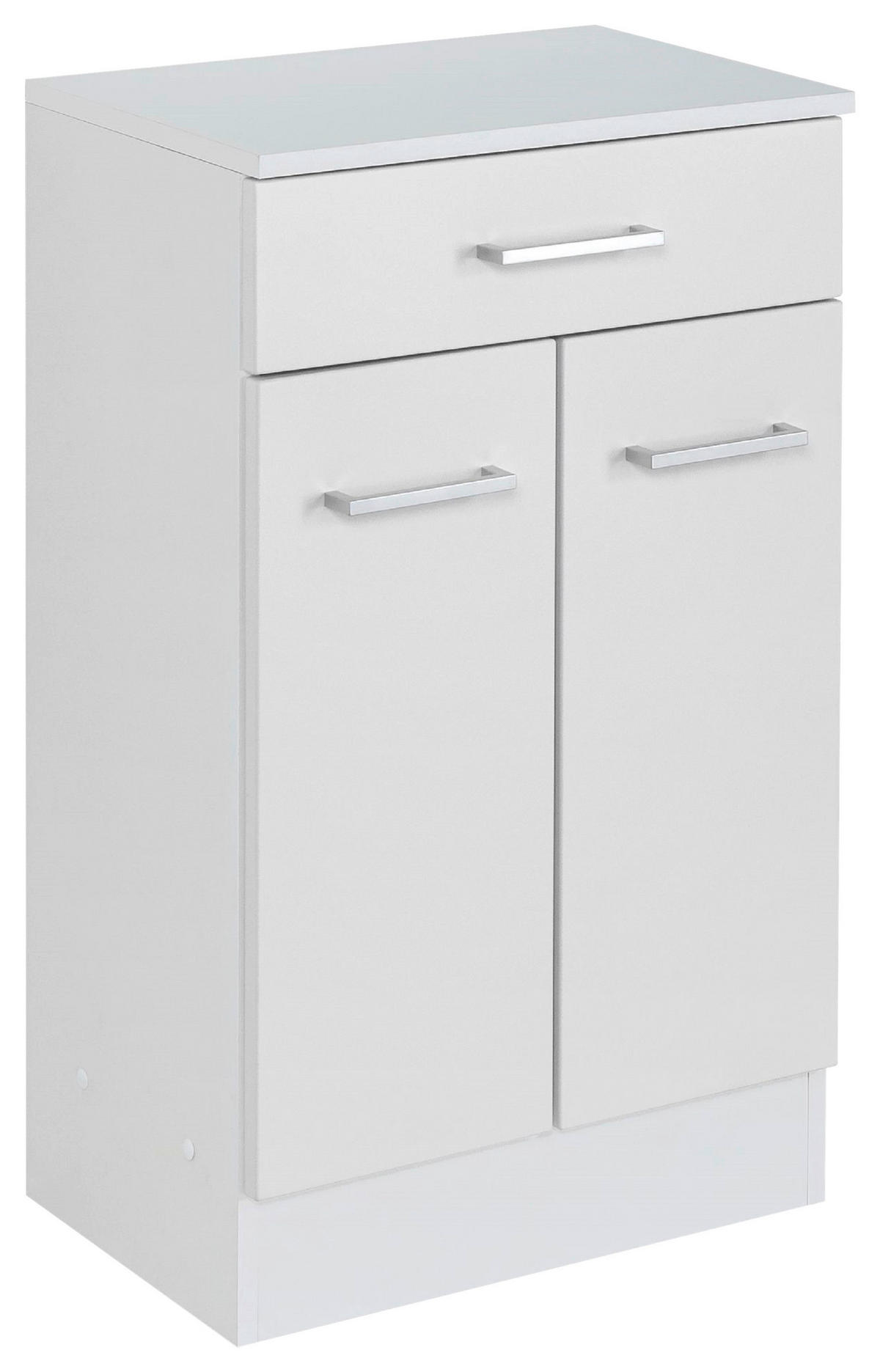 UNTERSCHRANK 50/84/35 cm   - Silberfarben/Weiß, MODERN, Holzwerkstoff/Metall (50/84/35cm) - Held