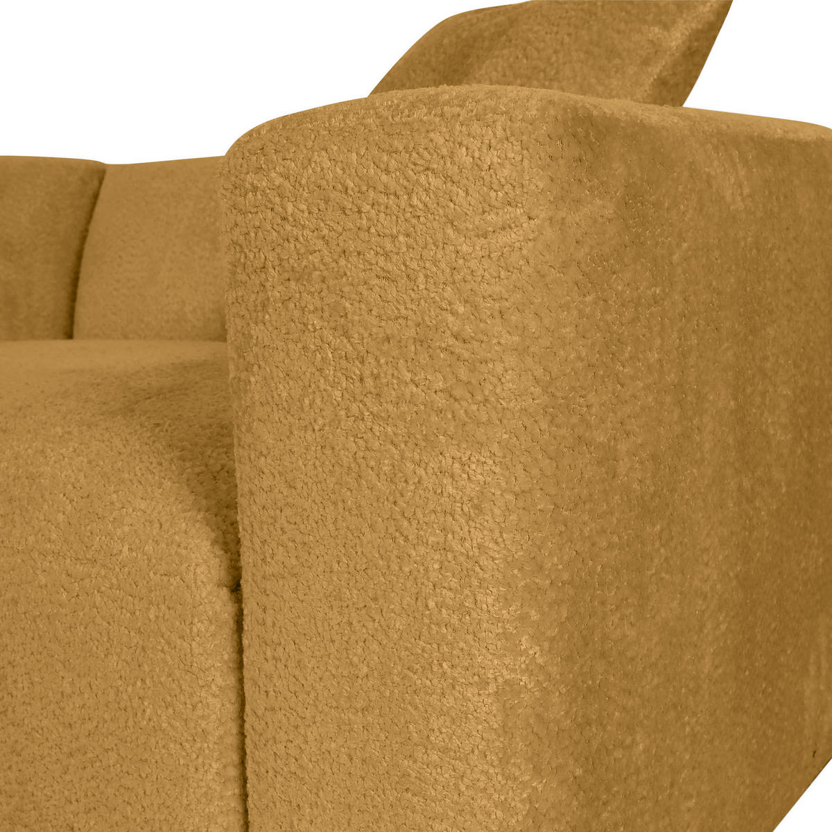 BIGSOFA Chenille Senfgelb  - Senfgelb/Schwarz, MODERN, Kunststoff/Textil (228/66/111cm) - Carryhome