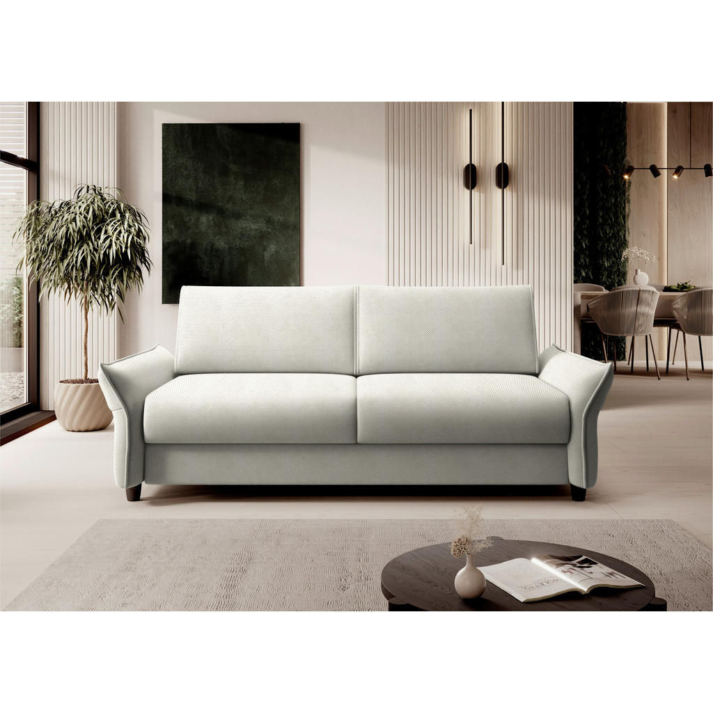Thumbnail - Mid.you Schlafsofa, Ecru, Textil, Uni, 2-Sitzer, 198x82x106 cm, Fsc, Made in EU, Stoffauswahl, Armteil links, rechts, Ki...