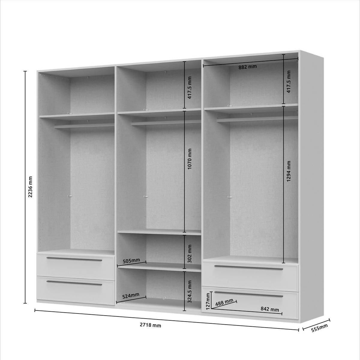 ORMAR SA KLASIČNIM VRATIMA  272/224/56 cm  - Dizajnerski, pločasti materijal (272/224/56cm)
