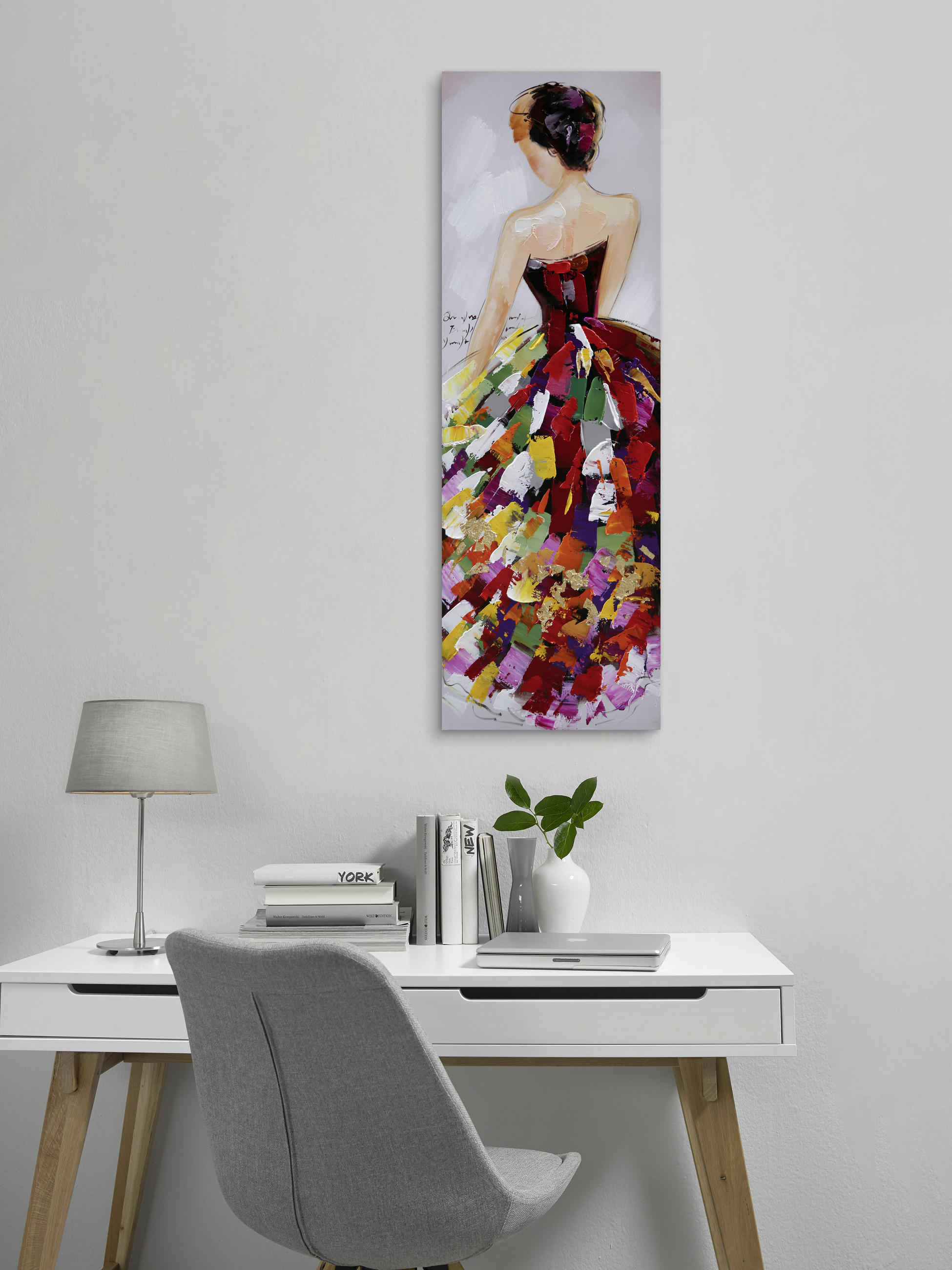 ÖLGEMÄLDE 40/120 cm  - Multicolor, LIFESTYLE, Holz/Textil (40/120cm) - Monee