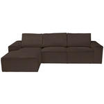 ECKSOFA Braun Chenille  - Schwarz/Braun, KONVENTIONELL, Kunststoff/Textil (168/272cm) - Carryhome