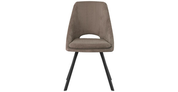 STUHL   Cord  - Taupe/Schwarz, Design, Textil/Metall (48/85/56cm) - Carryhome