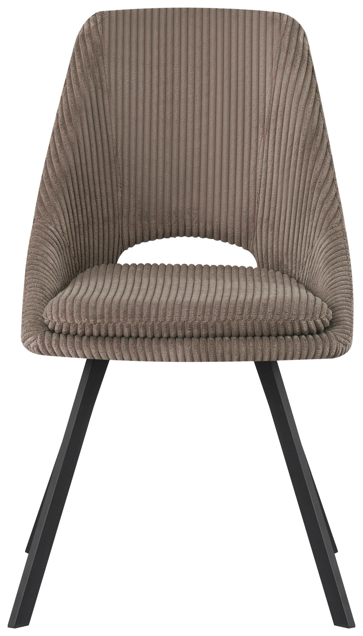 STUHL Cord Taupe  - Taupe/Schwarz, Design, Textil/Metall (48/85/56cm) - Carryhome