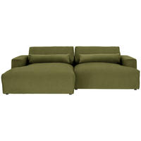 ECKSOFA Struktur Waldgrün  - Waldgrün/Schwarz, Design, Kunststoff/Textil (187/267cm) - Stylife