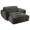 XXL-SESSEL in Chenille Anthrazit  - Anthrazit/Schwarz, Modern, Kunststoff/Textil (182/87/184cm) - Trendmanufaktur