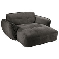 XXL-SESSEL in Chenille Anthrazit  - Anthrazit/Schwarz, Modern, Kunststoff/Textil (182/87/184cm) - Trendmanufaktur