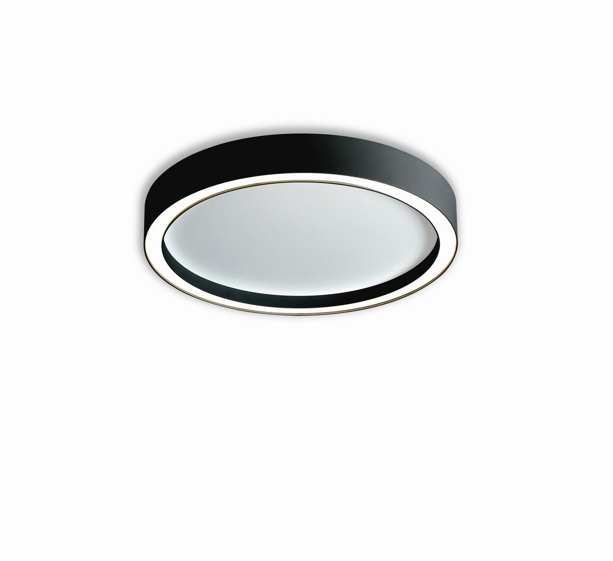 LED-DECKENLEUCHTE 55/4 cm   - Schwarz/Weiß, Design, Metall (55/4cm) - BOPP