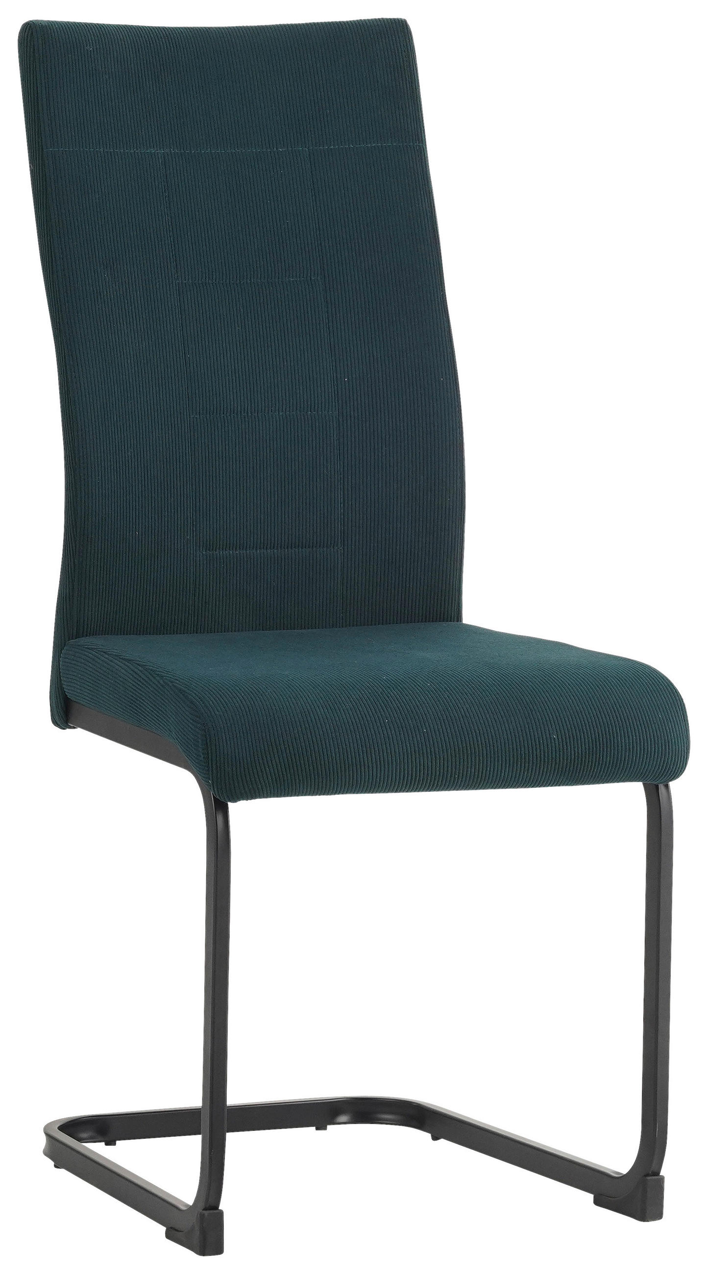SCHWINGSTUHL  in Eisen Mikrofaser  - Petrol/Schwarz, Design, Textil/Metall (44/100/59cm) - Carryhome
