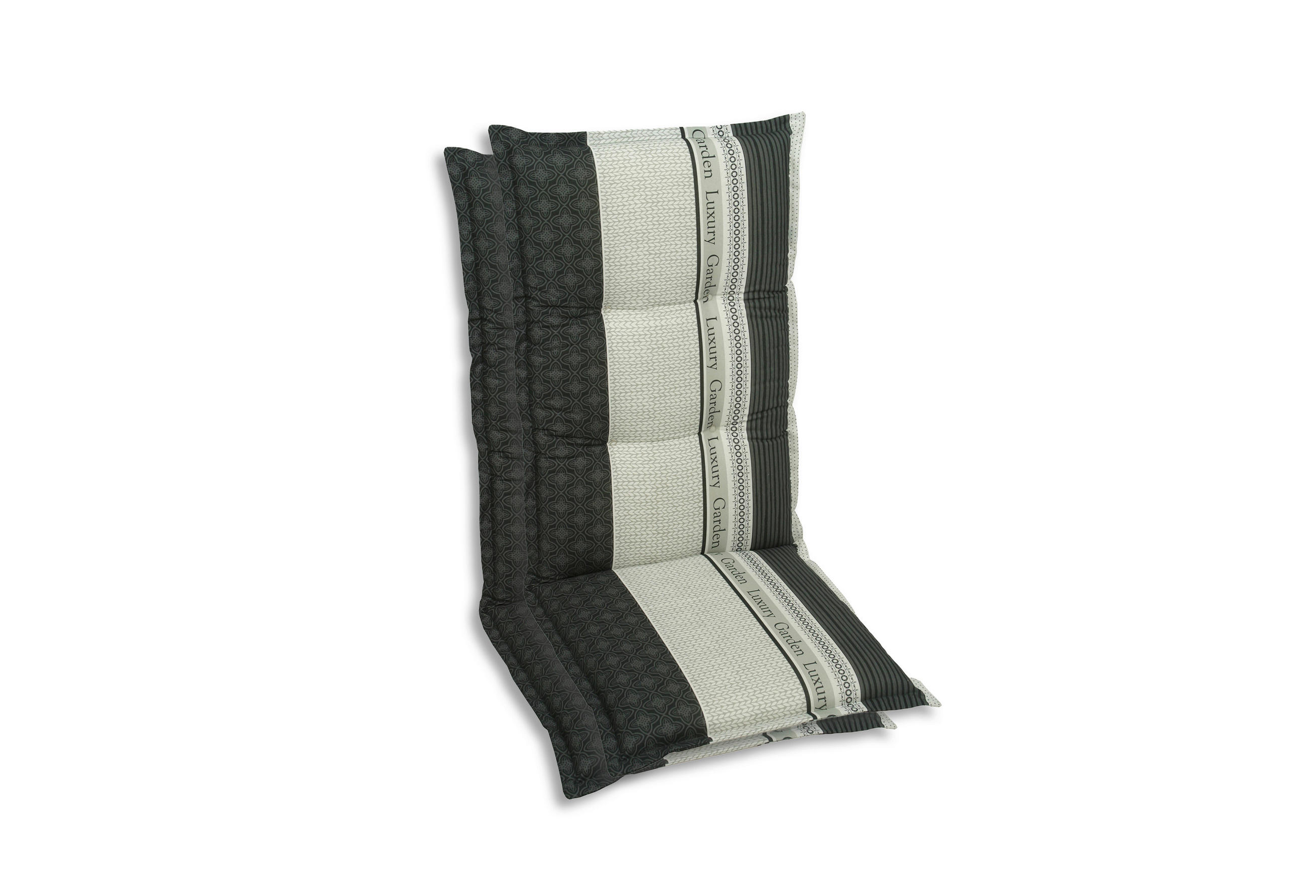 SESSELAUFLAGENSET Schriftzug  - Anthrazit, Basics, Textil (50/7/120cm)