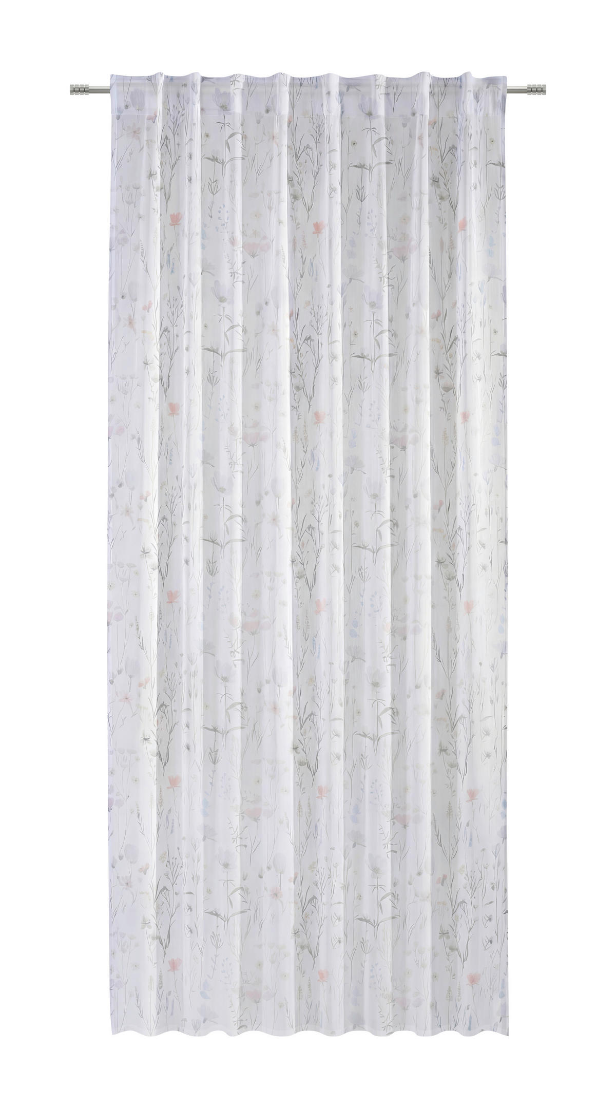 HOTOVÝ ZÁVĚS, průhledné, 135/245 cm - vícebarevná, Natur, textil (135/245cm) - Esposa