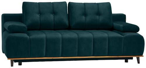 Thumbnail - Novel Schlafsofa Clive, Petrol, Textil, Eiche, 2-Sitzer, 206x77-87x102 cm, Made in EU, FSC Mix, Stoffauswahl, Rücken ech...