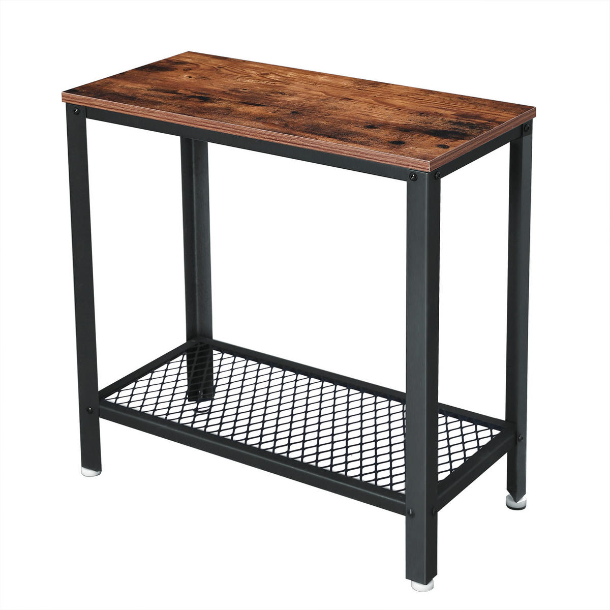 ODKLÁDACÍ STOLEK, hnědá, černá - černá/hnědá, Trend, kov/kompozitní dřevo (60/60/30cm) - Boxxx