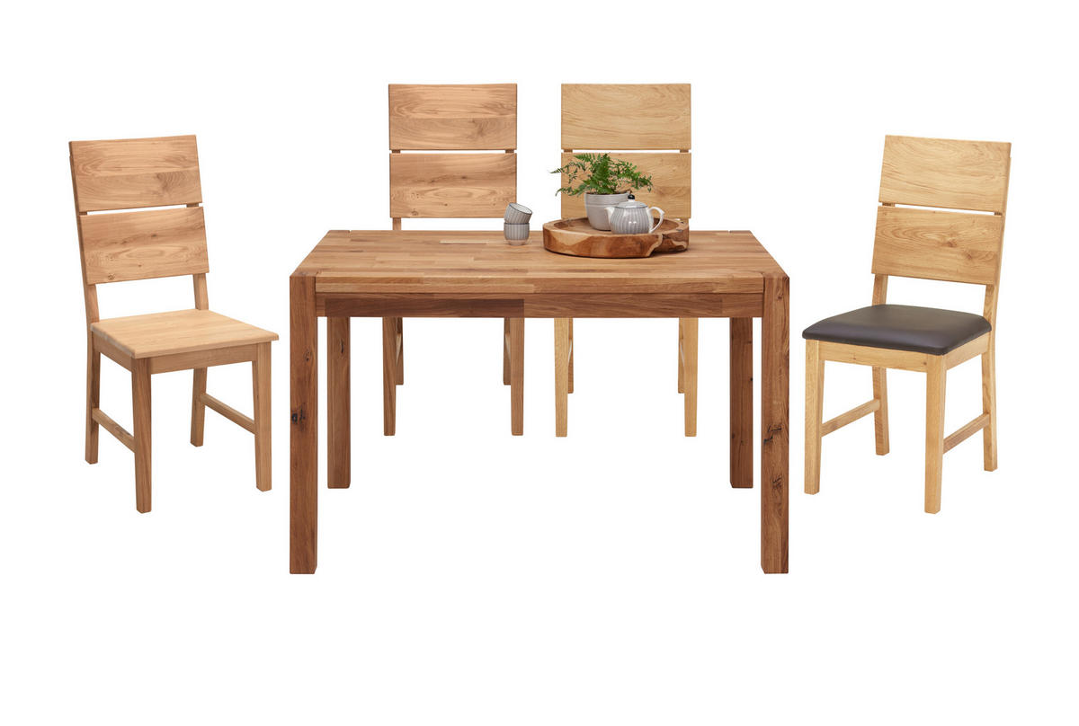 JEDÁLENSKÝ STÔL, divoký dub, farba duba, 120/80/75 cm - farba duba, Konventionell, drevo (120/80/75cm) - Carryhome