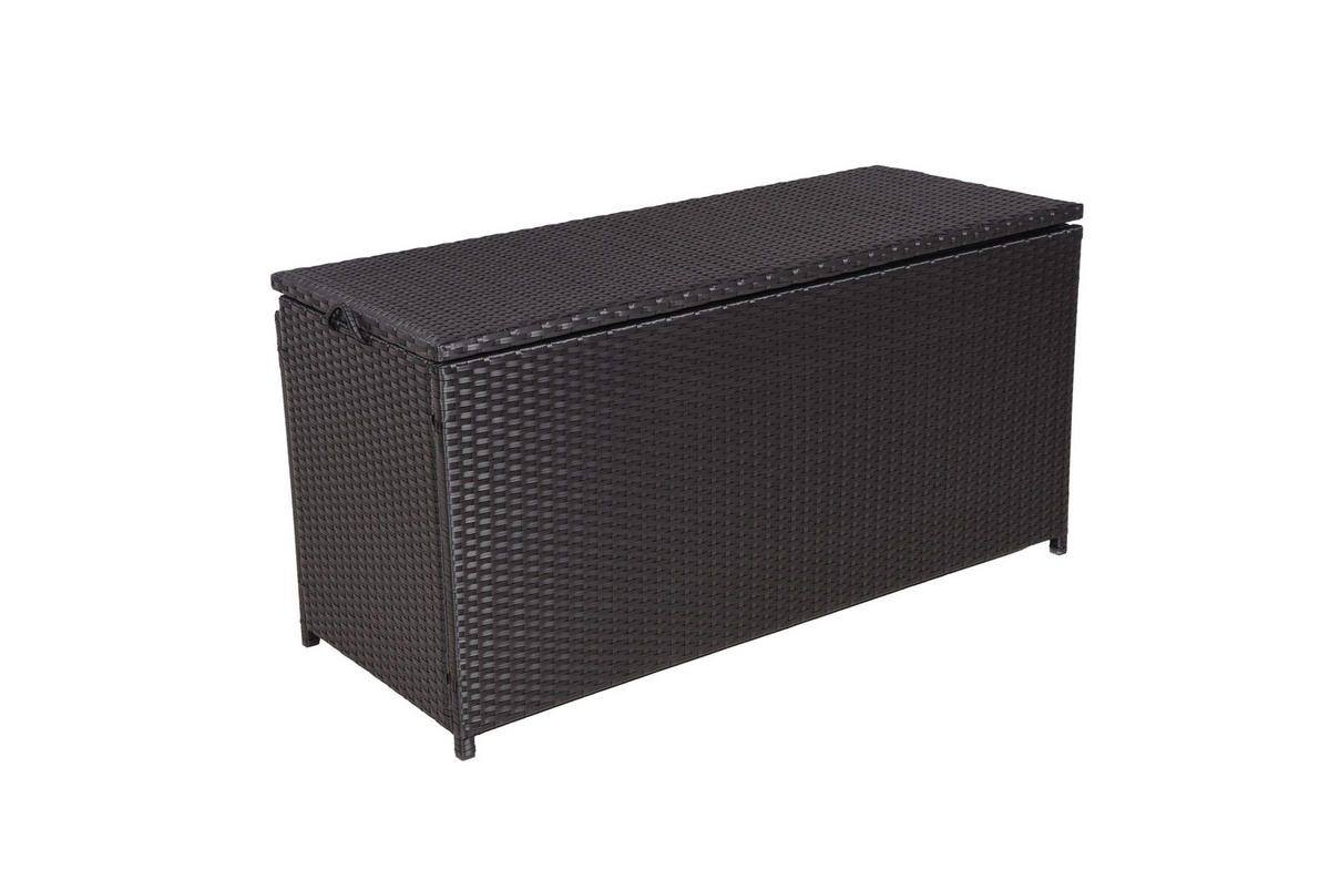 KISSENBOX 50/60/120 cm  - Schwarz, Basics, Kunststoff/Metall (50/60/120cm) - Gardenson