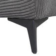 ECKSOFA Dunkelgrau Cord  - Dunkelgrau/Schwarz, KONVENTIONELL, Textil/Metall (176/311cm) - Carryhome