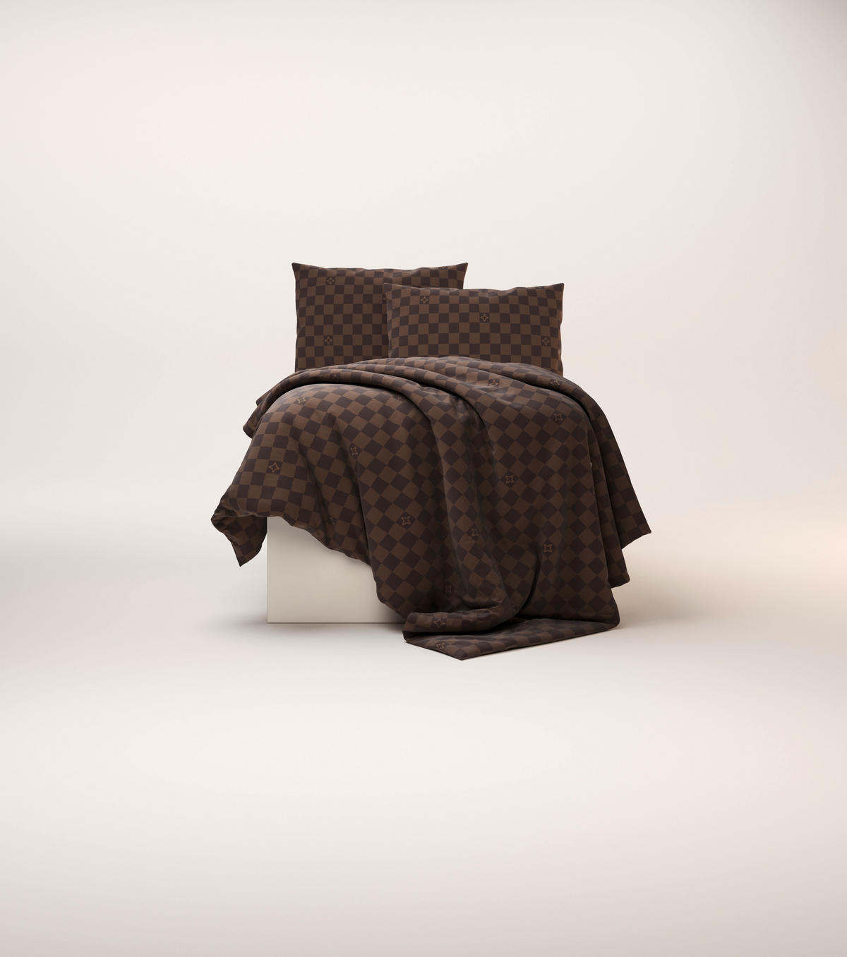 BETTWÄSCHESET 2-teilig Satin 160/210 cm  - Braun, Design, Textil (160/210cm) - Ambia Home
