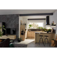 EINBAUKÜCHE   - Eichefarben/Anthrazit, Design, Holzwerkstoff - Dieter Knoll