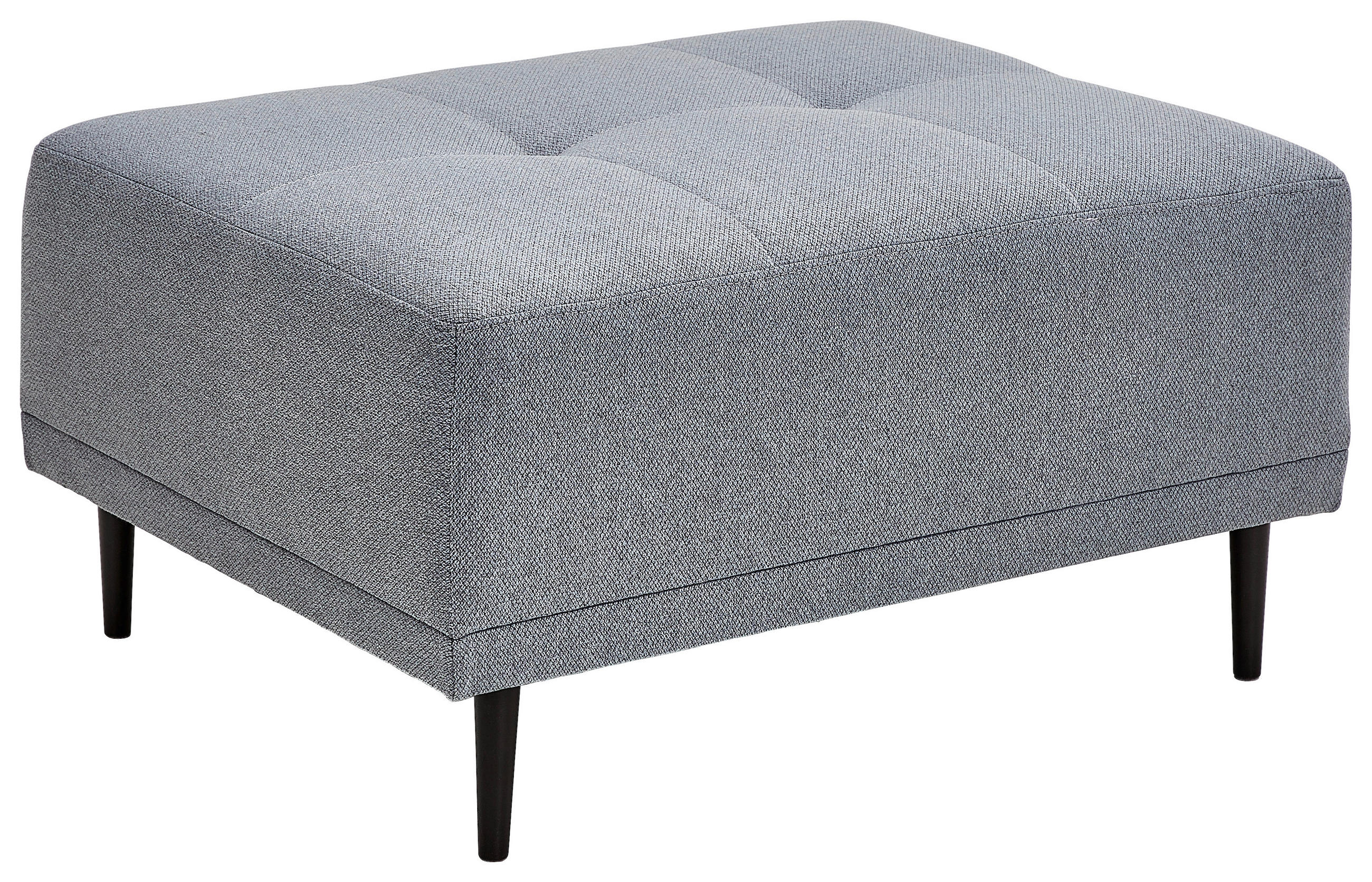 HOCKER Webstoff Grau  - Schwarz/Grau, MODERN, Holz/Textil (88/45/72cm) - Ti'me