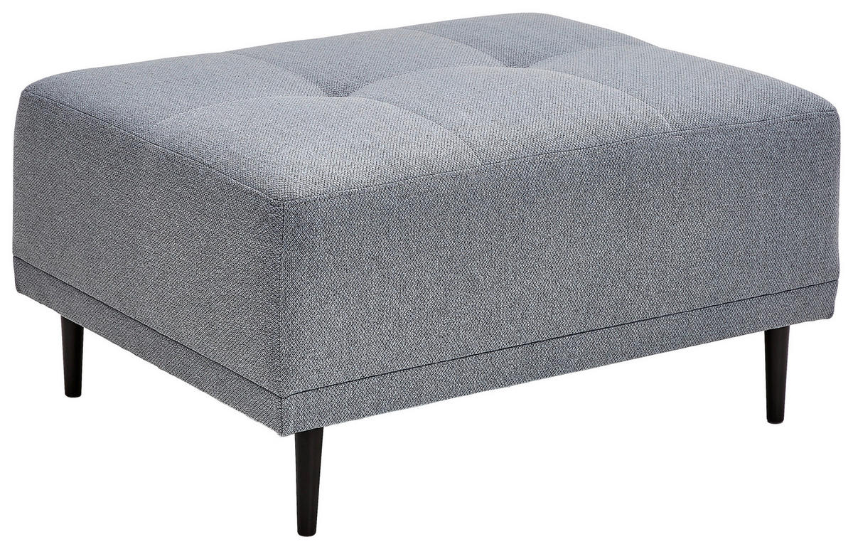 HOCKER Webstoff Grau  - Schwarz/Grau, MODERN, Holz/Textil (88/45/72cm) - Ti'me