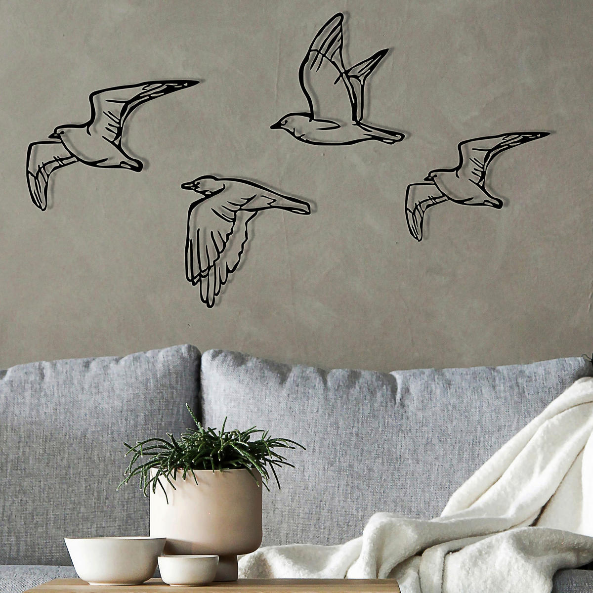 METALLBILD  - Schwarz, Basics, Metall (100/24cm)