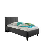 POLSTERBETT 100/200 cm,  in Anthrazit,  - Anthrazit/Schwarz, MODERN, Holz/Textil (100/200cm) - Livetastic