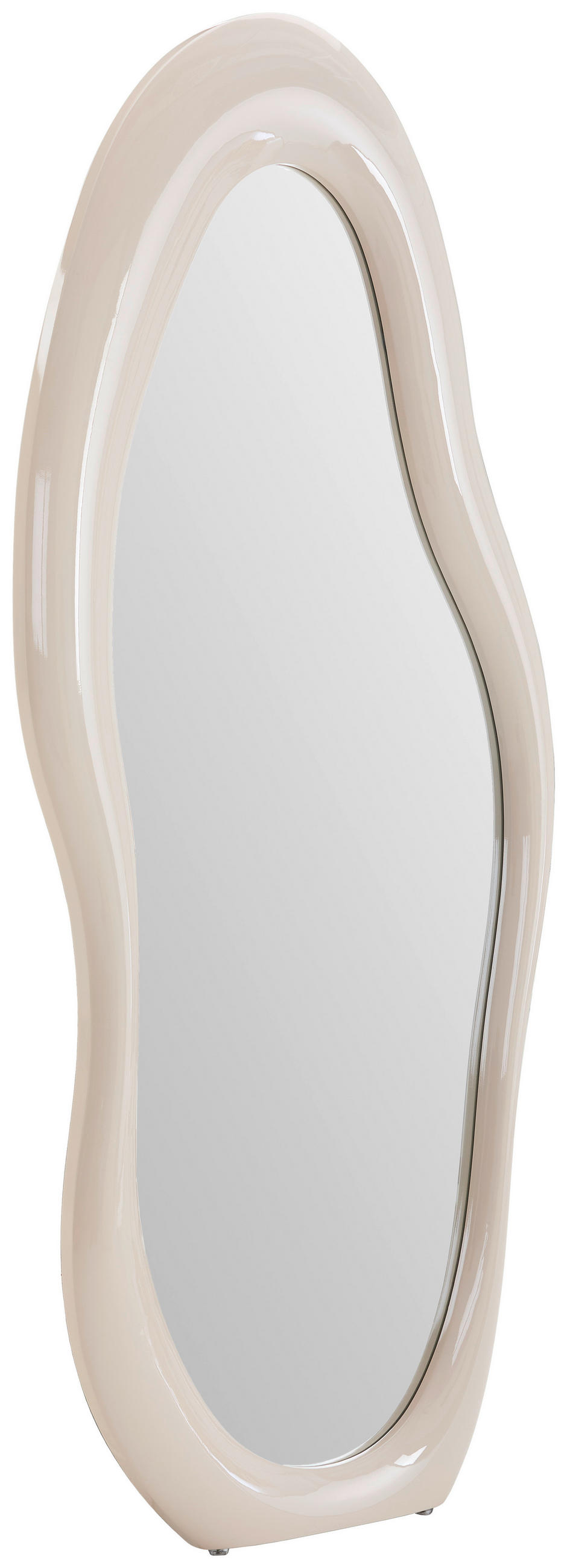 WANDSPIEGEL 80/180/5 cm    in Freiform  - Creme, LIFESTYLE, Glas/Holzwerkstoff (80/180/5cm) - Novel
