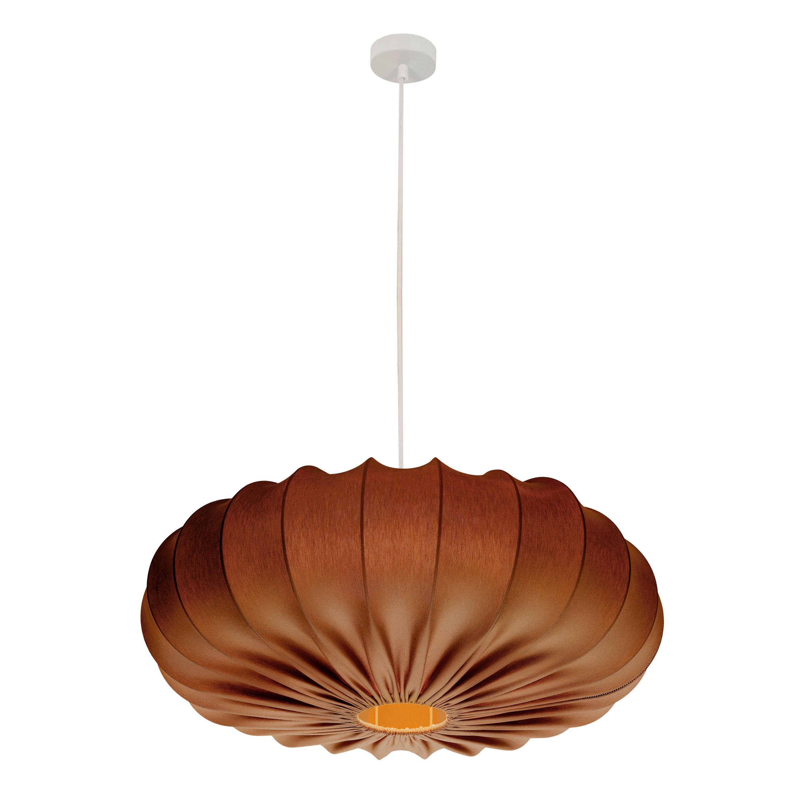 PENDELLEUCHTE Caffe 66/66/120 cm  - Weiß/Mokka, KONVENTIONELL, Kunststoff/Metall (66/66/120cm)
