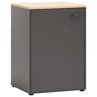 MEHRZWECKSCHRANK 67,1/95,8/60 cm  in Anthrazit, Eichefarben  - Eichefarben/Anthrazit, MODERN, Holzwerkstoff/Kunststoff (67,1/95,8/60cm) - MID.YOU