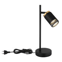 STOLNÍ LAMPA, GU10, 16,5/12/35 cm - černá/barvy zlata, Design, kov/plast (16,5/12/35cm) - Globo