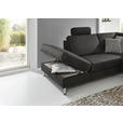ECKSOFA  in Mikrofaser Anthrazit  242/275 cm  - Anthrazit/Alufarben, Design, Textil/Metall (242/275cm) - Dieter Knoll
