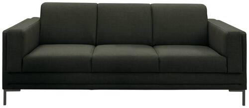 3-SITZER-SOFA in Webstoff Dunkelgrün  - Dunkelgrün/Silberfarben, Design, Textil/Metall (210/82/90cm) - LOOKS by W.Joop