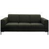 3-SITZER-SOFA Webstoff Dunkelgrün  - Dunkelgrün/Silberfarben, Design, Textil/Metall (210/82/90cm) - LOOKS by W.Joop