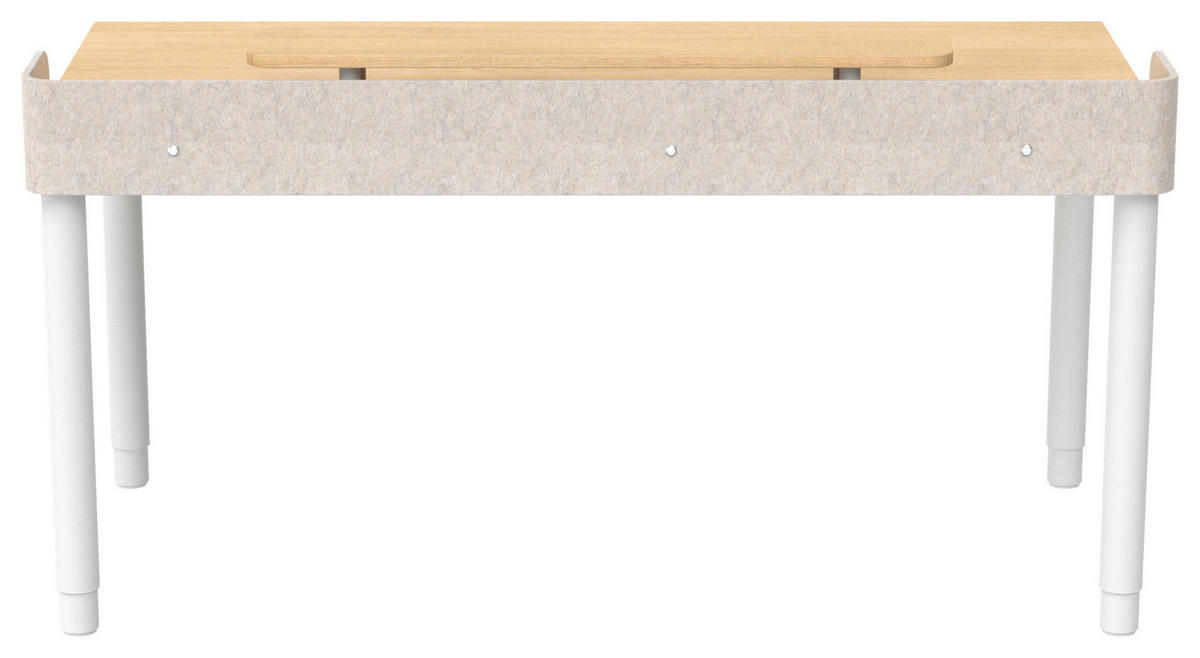 SCHREIBTISCH 160/76/72/117 cm Weiß, Nussbaumfarben elektrisch höhenverstellbar  - Nussbaumfarben/Weiß, Design, Holzwerkstoff/Kunststoff (160/76/72/117cm) - Novel