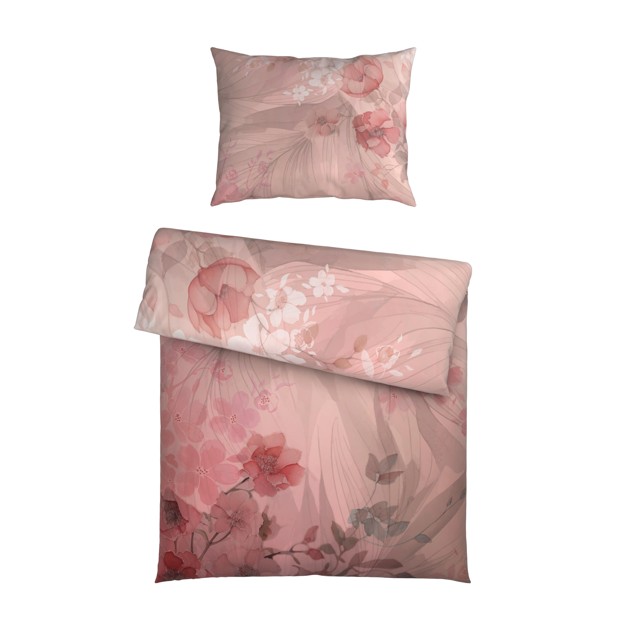 BETTWÄSCHE TANJA Satin 140/200 cm  - Hellrosa, KONVENTIONELL, Textil (140/200cm) - Novel