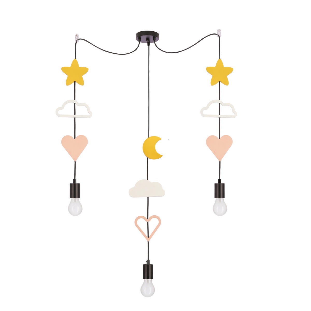 KINDERHÄNGELEUCHTE 100/15/100 cm   - Pink/Goldfarben, Basics, Holzwerkstoff/Metall (100/15/100cm)